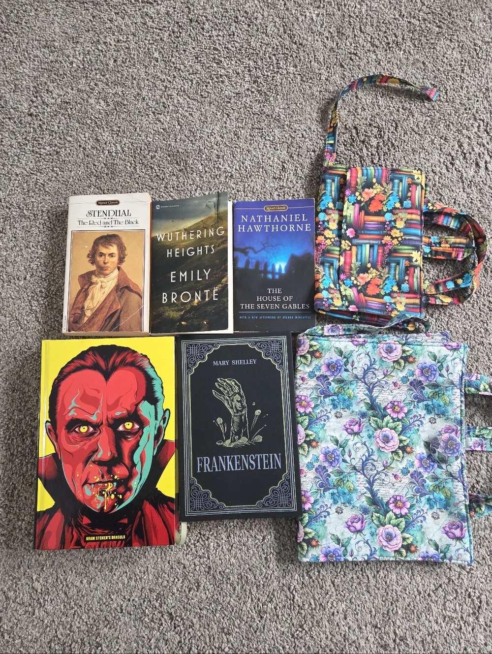 5 Classic Books & 2 Bag Purses